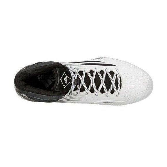 Adidas Men\'s PowerAlley 3 Metal Baseball Cleats S84756 White Black Grey Size 9 main image 5